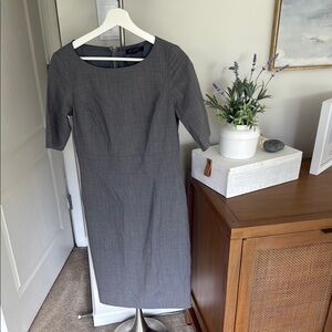 Brooks Brothers cool Wool Elegant Gray Women's Suit Dress, Sz 4